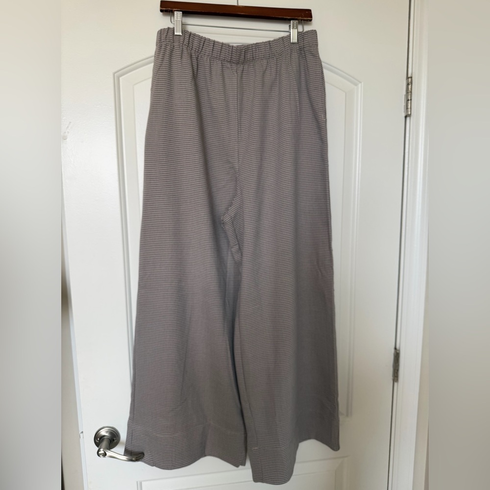 NWT Free People Dani Set Blue and Brown Houndstooth - Picture 7 of 9